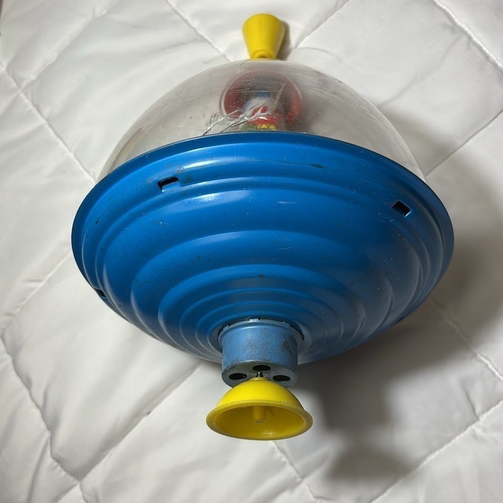 Vintage Large Toy Train Spinning Tin Peg-Top Karl Rohrseitz Zirndorf Germany - Picture 2 of 9